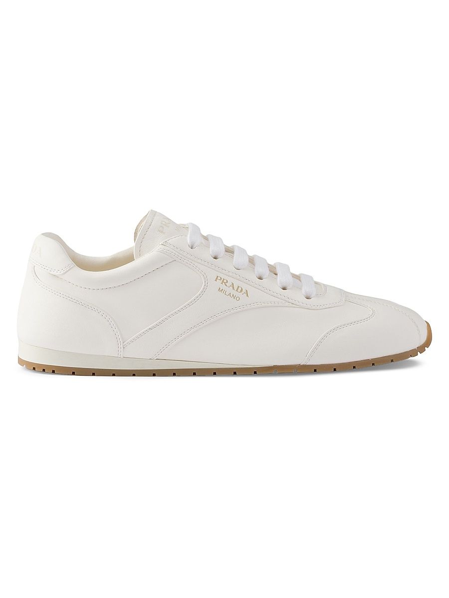 Women's Leather Low-Top Sneaker - White - Size 9