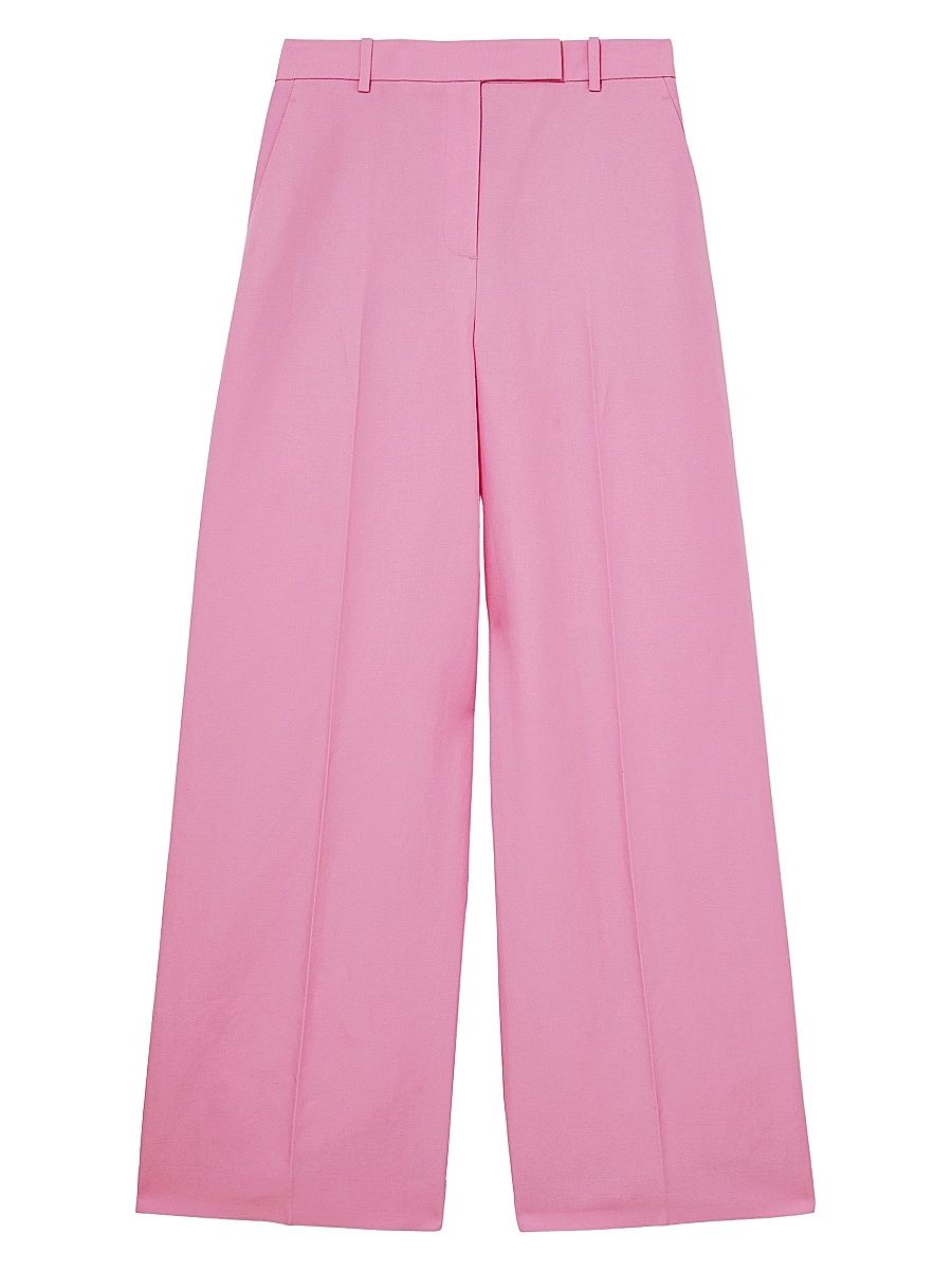 Women's Raine Wide-Leg Trousers - Pink - Size 6