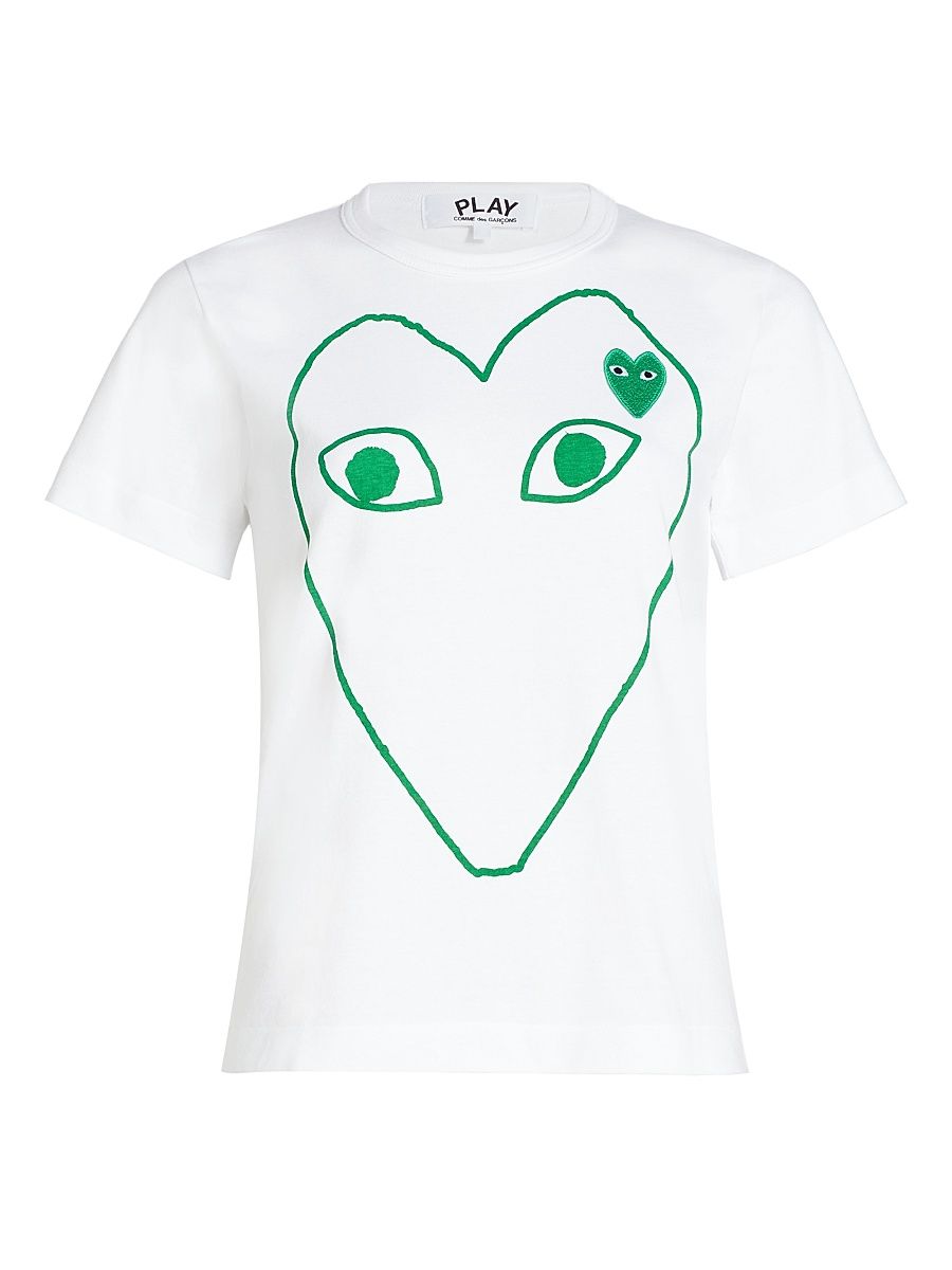 Women's Heart Logo Graphic T-Shirt - White - Size Large
