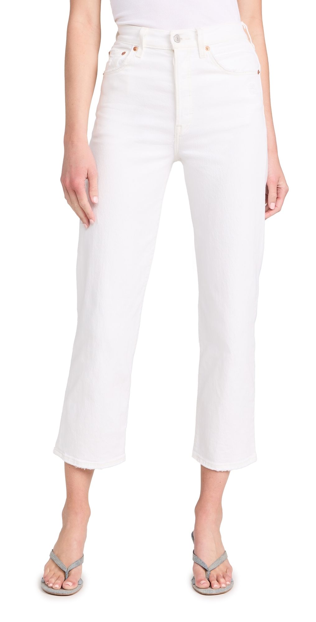 Levi's Ribcage Straight Ankle Jeans Cloud Over 29