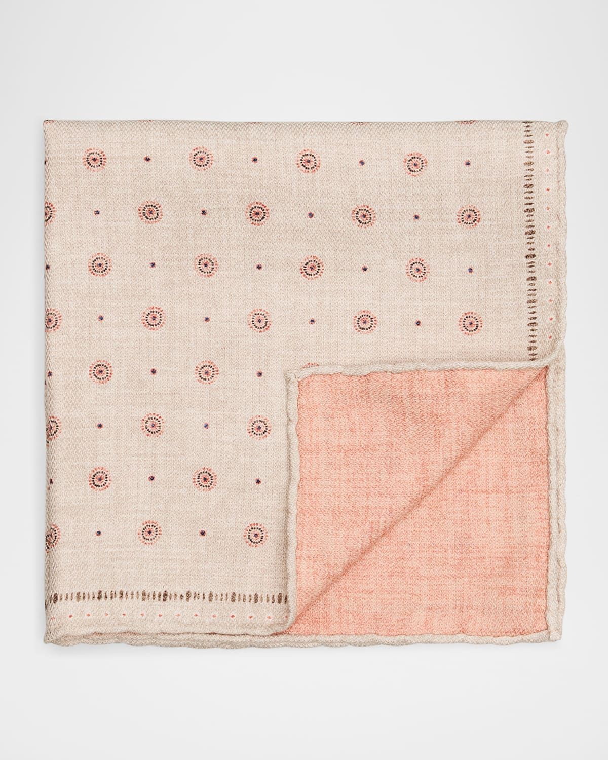 Men & apos;s Silk Geometric Dot Pocket Square