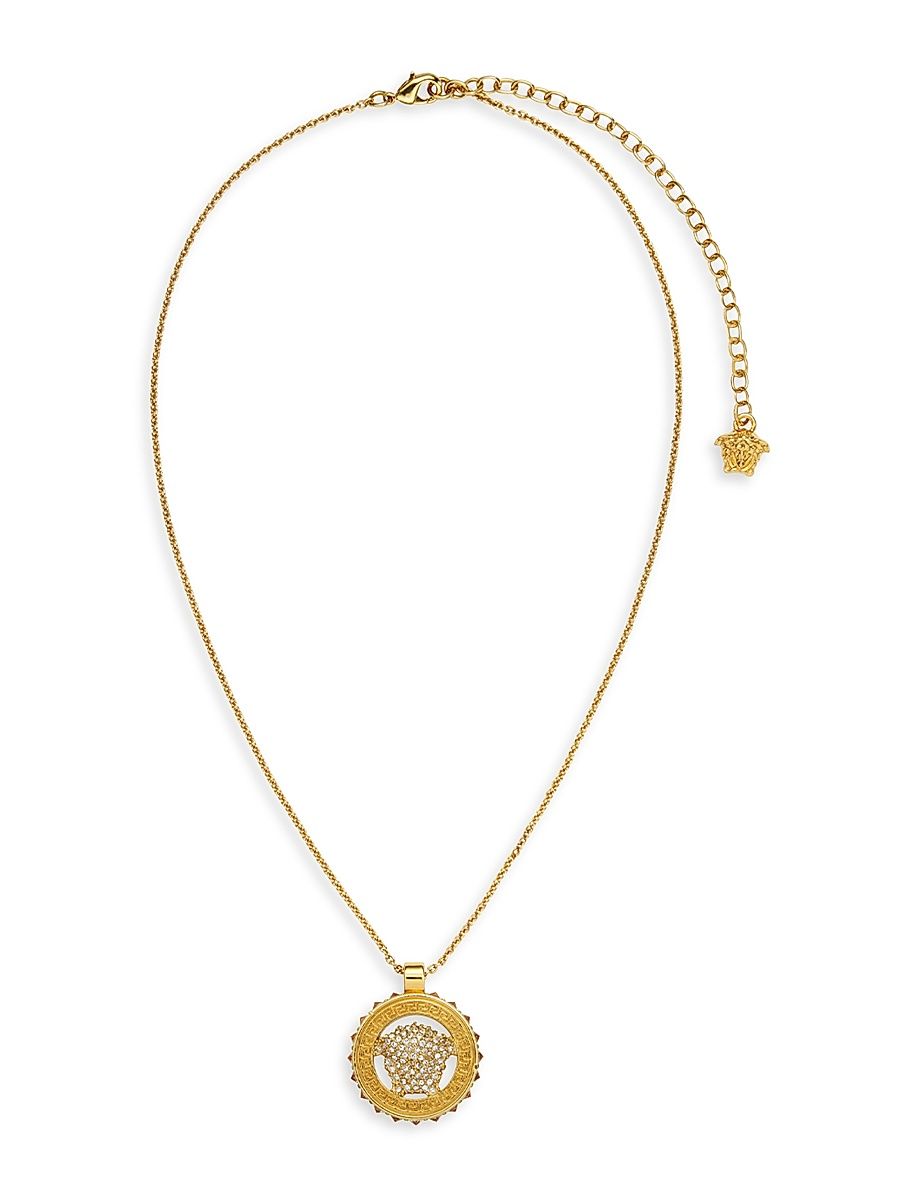 Women's Goldtone Medusa Pendant Necklace - Versace Gold Crystal