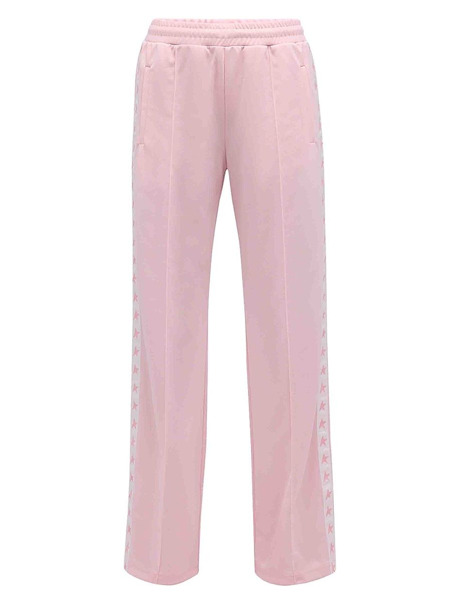 Women's Star Collection Wide-Leg Track Pants - Pale Pink - Size XXS