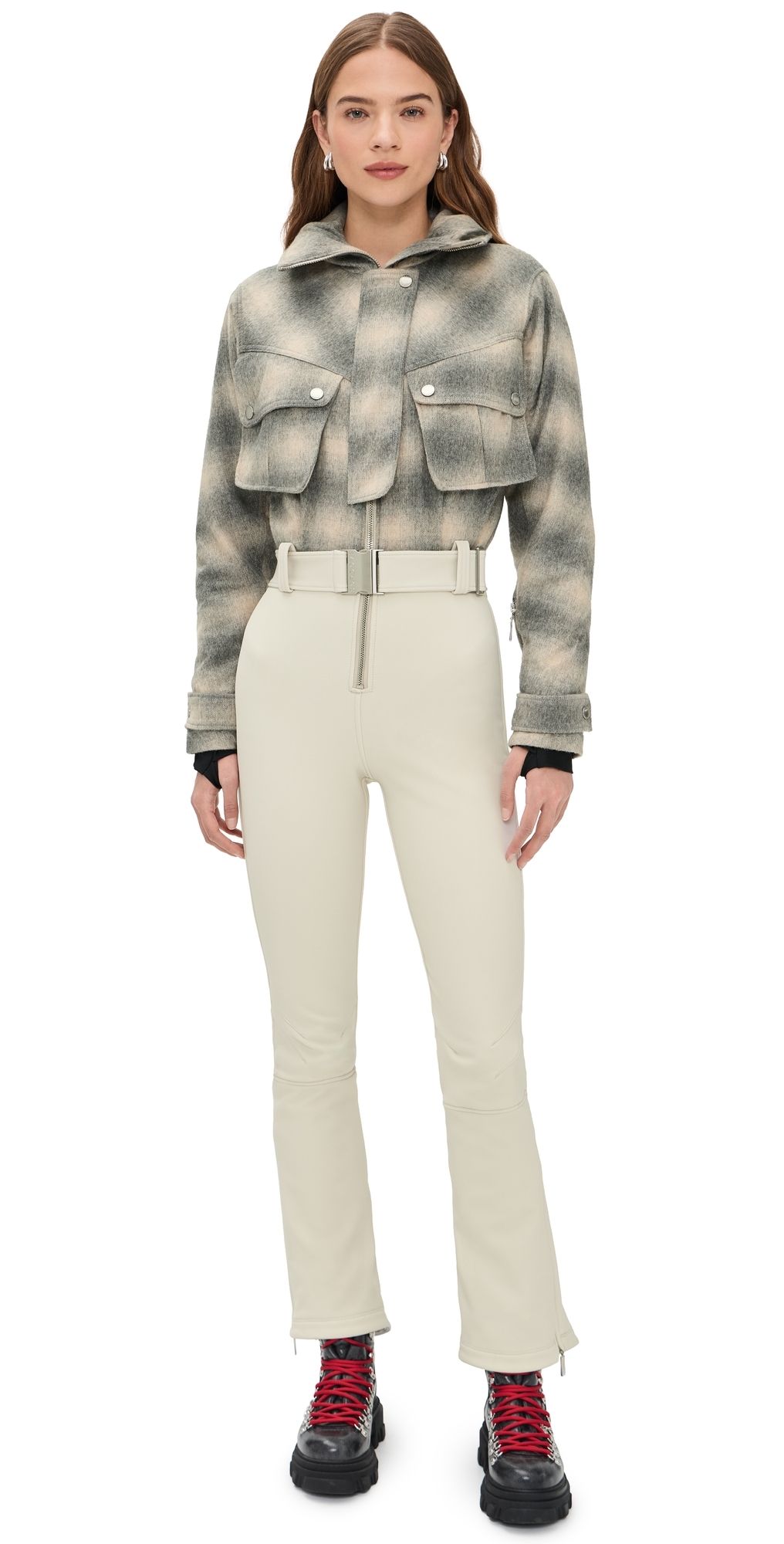 Cordova Telluride Ski Suit Plaid Smoke/Stone L