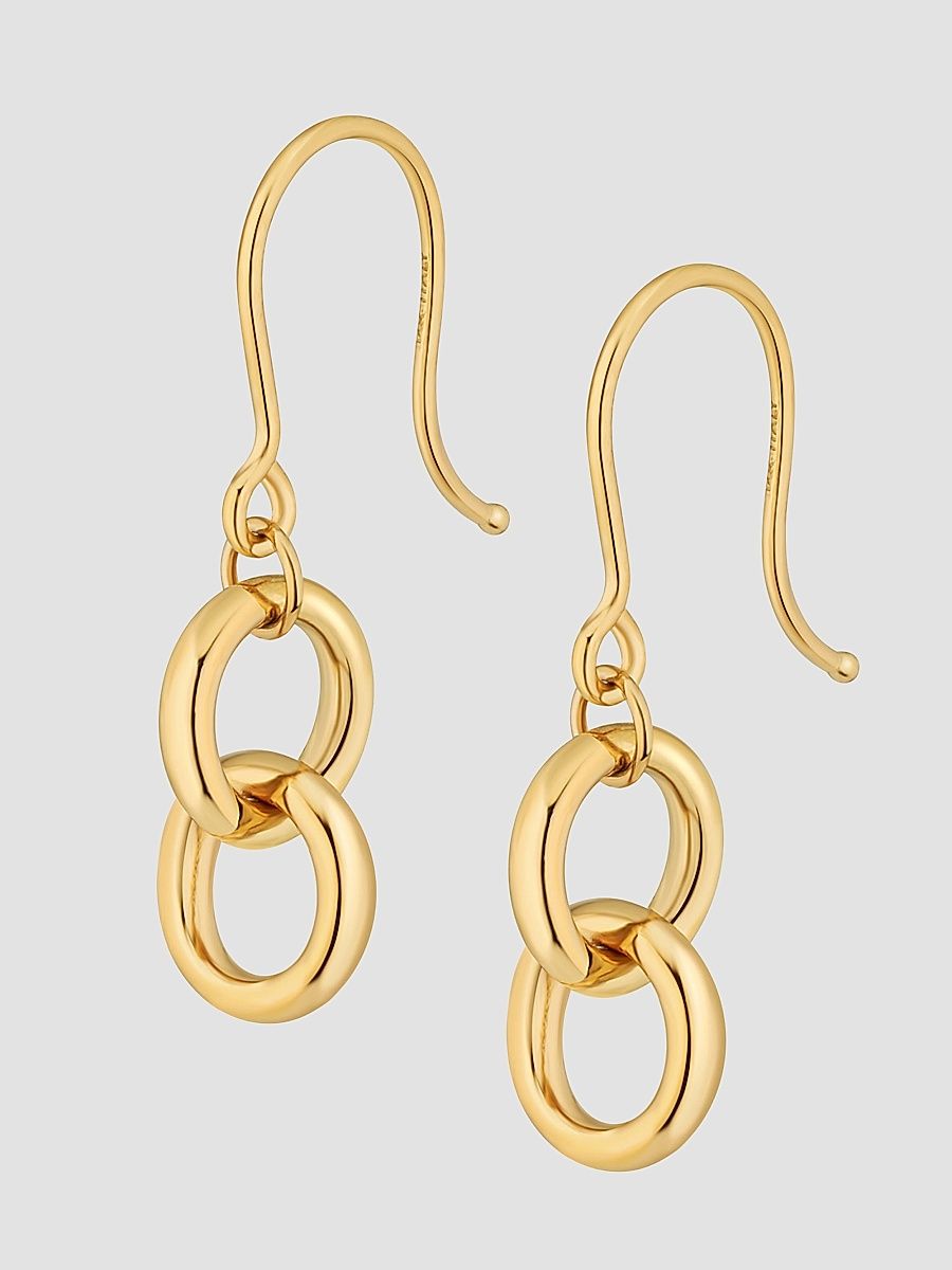 Women's 14K Yellow Gold Forever Linked Drop Earrings - Gold