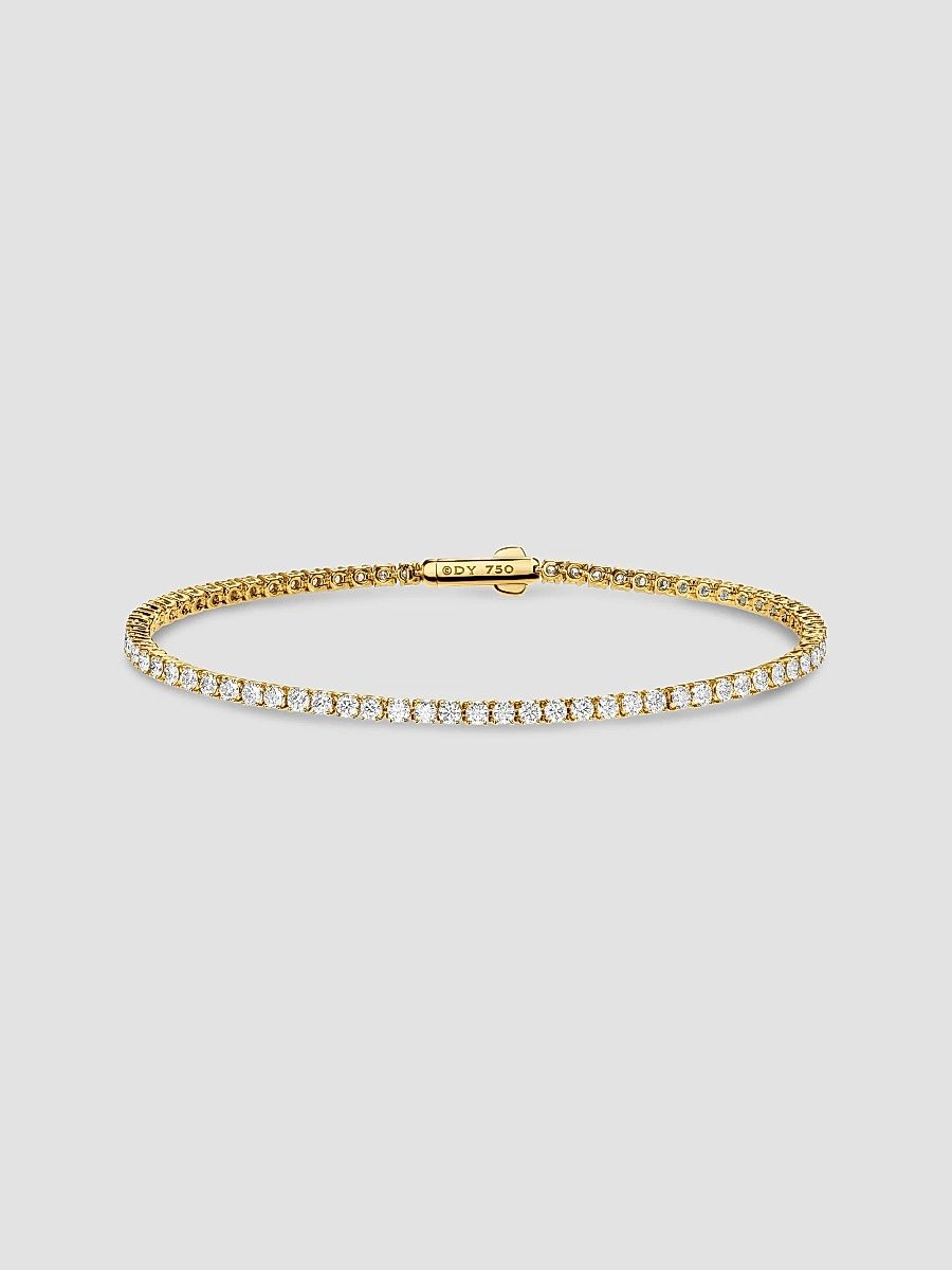 Women's Mini Tennis Bracelet in 18K Yellow Gold - Diamond Gold - Size XS