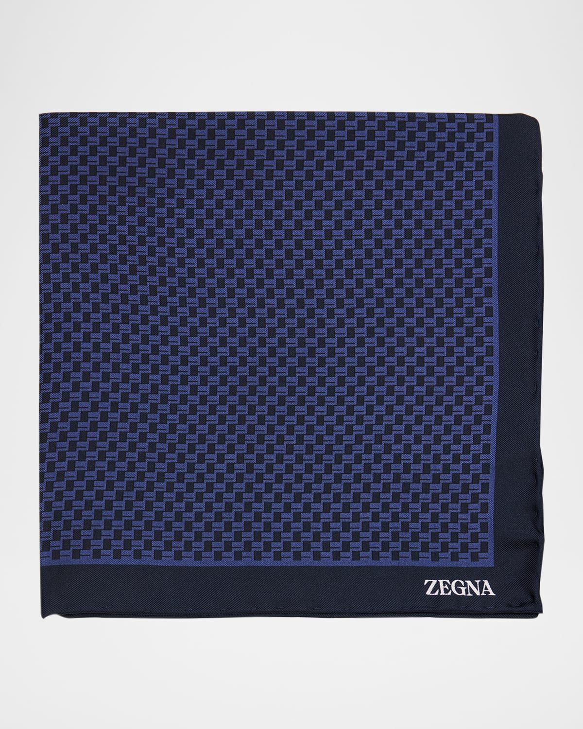 Men & apos;s Petite Geometric Silk Pocket Square