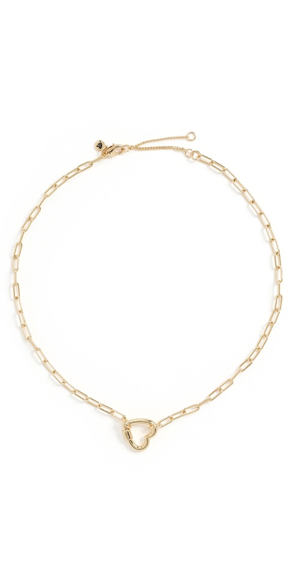 Madewell Heart Carabiner Box Chain Warm Gold One Size