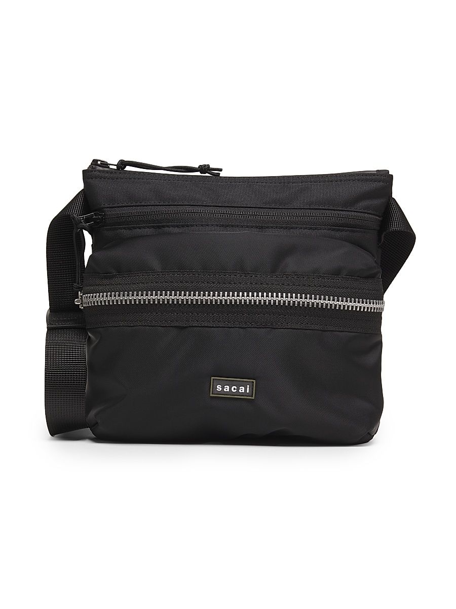 Men's Pocket Sacoche Crossbody Bag - Black