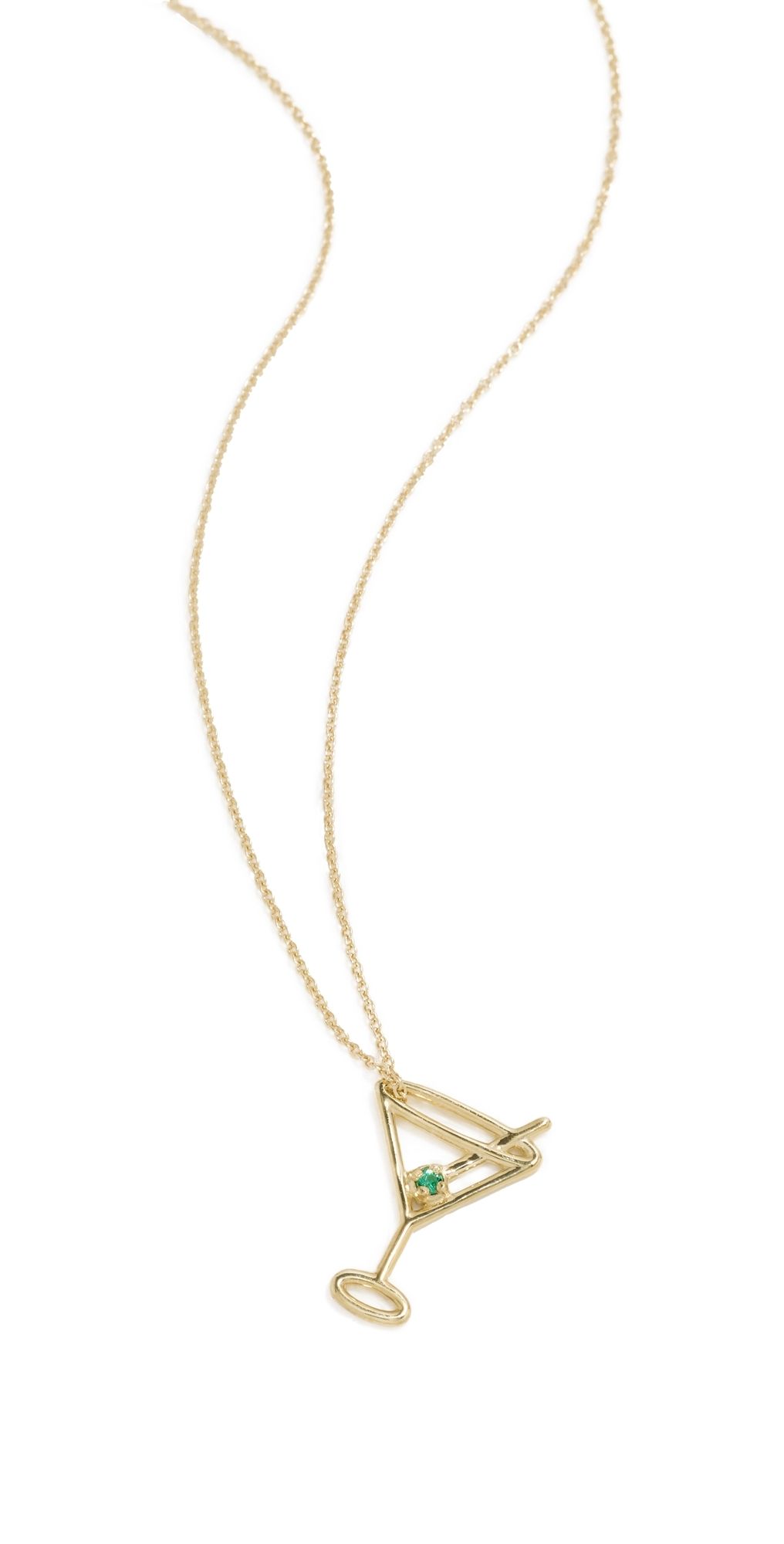 ALIITA Martini Esmeralda Necklace Yellow Gold One Size