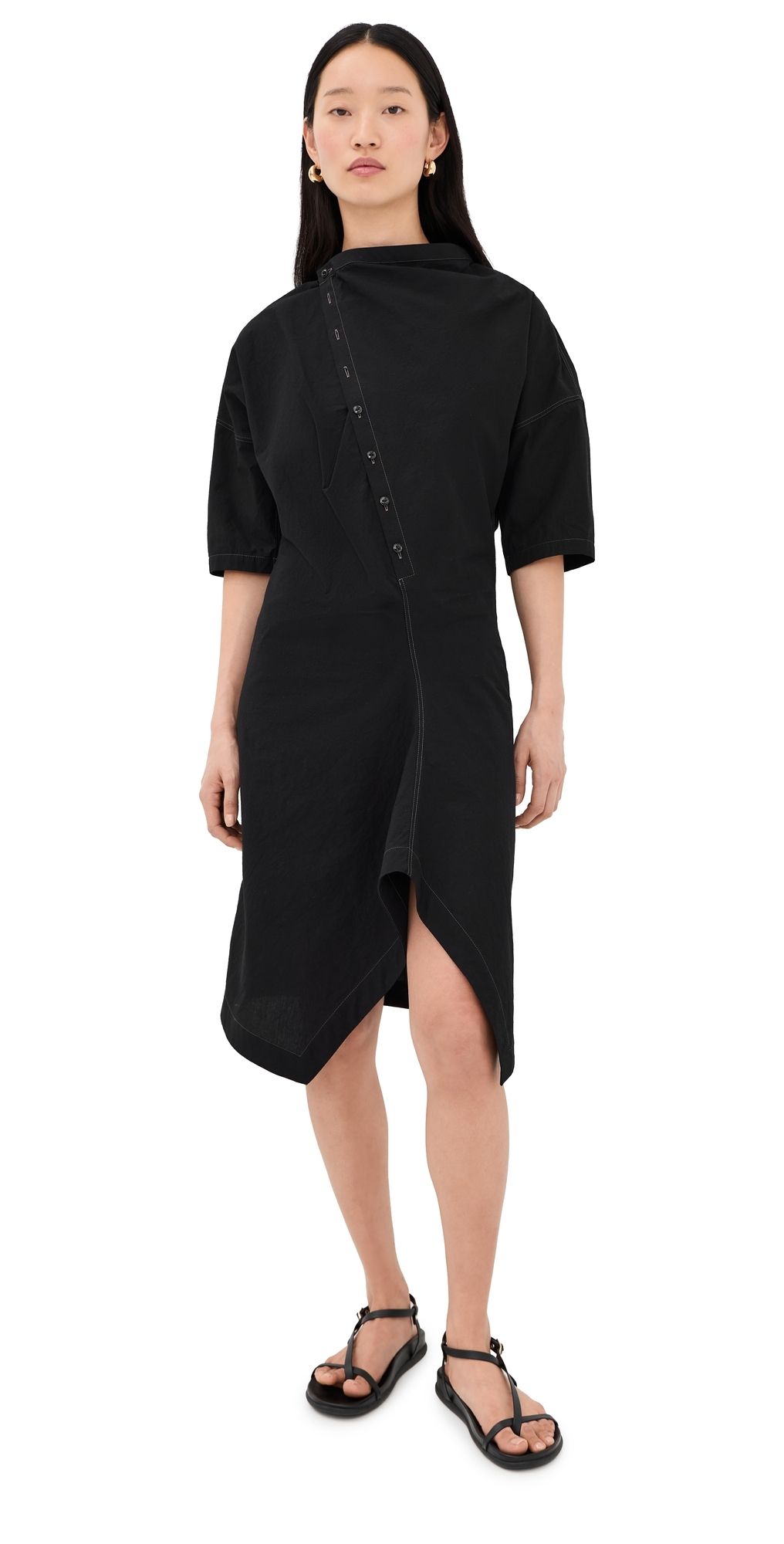 Lemaire Soft Collar Dress Black 40