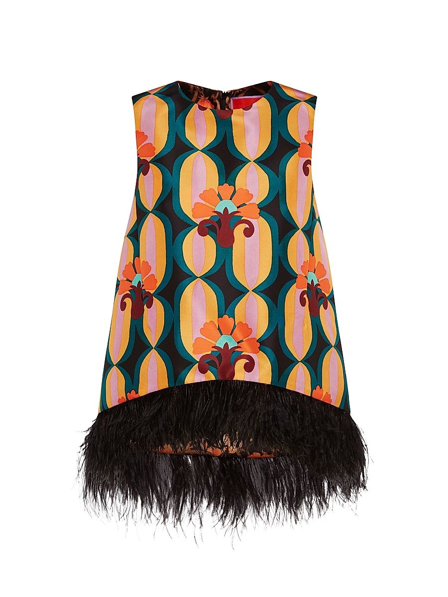 Women's La Scala Top with Feathers - Arcturus Blue Petrol - Size XS