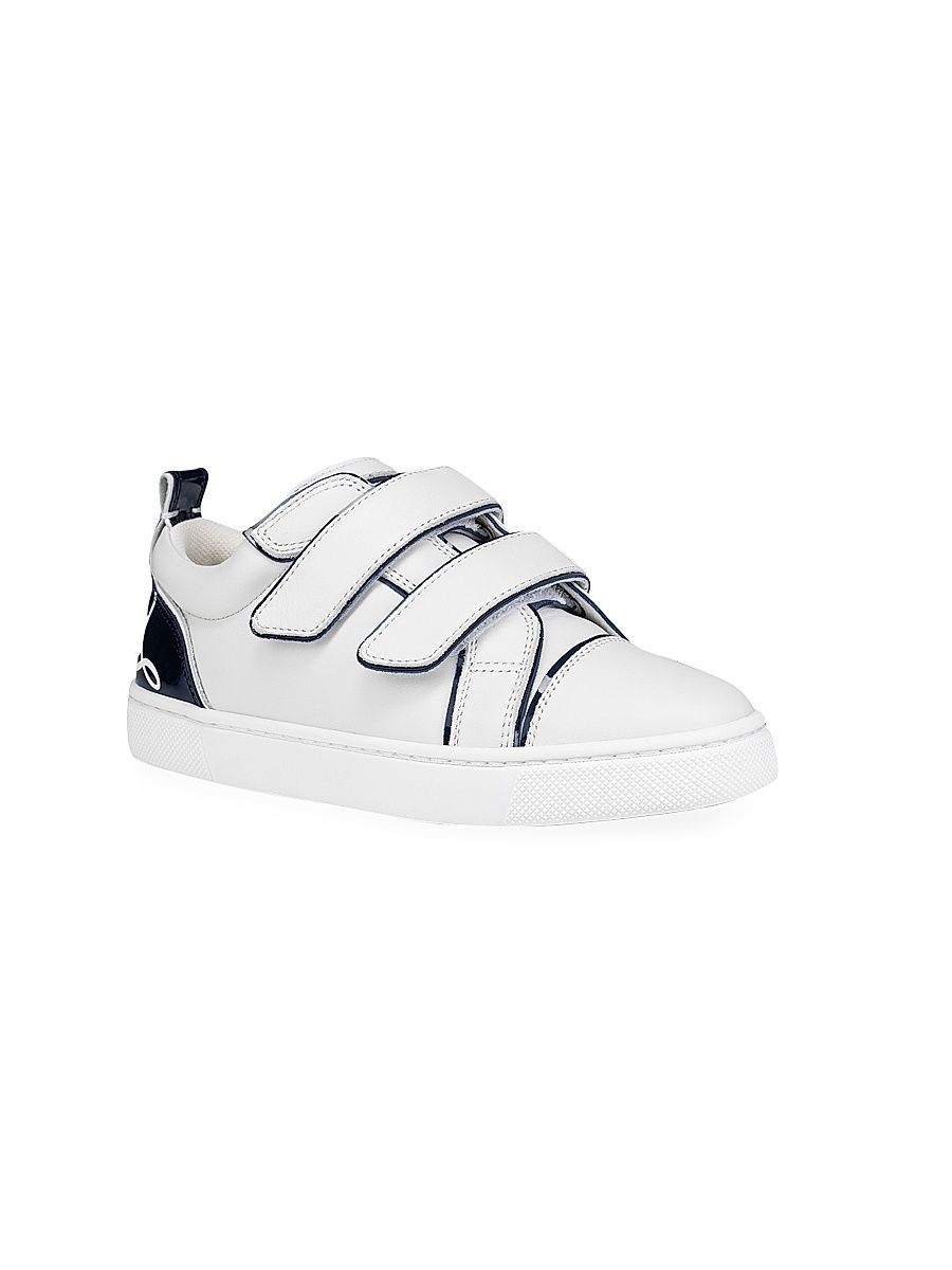 Little Kid's Funnyto Scratch Sneakers - White Navy - Size 2.5 (Child)