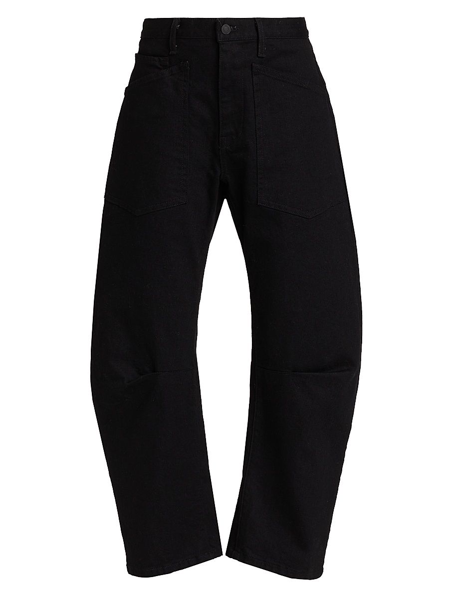 Women's Shon Barrel Jeans - Black - Size 30