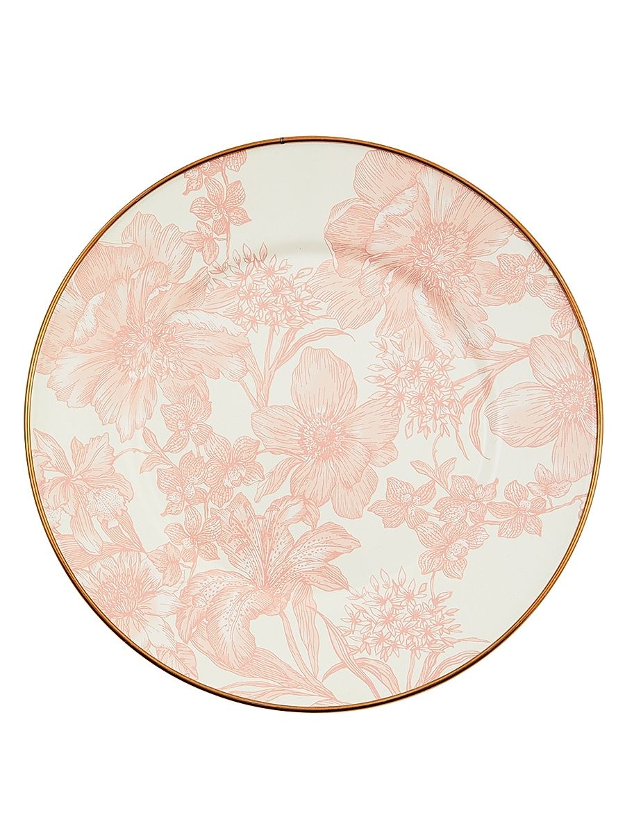 Rosy English Garden Enamel Salad/Dessert Plate