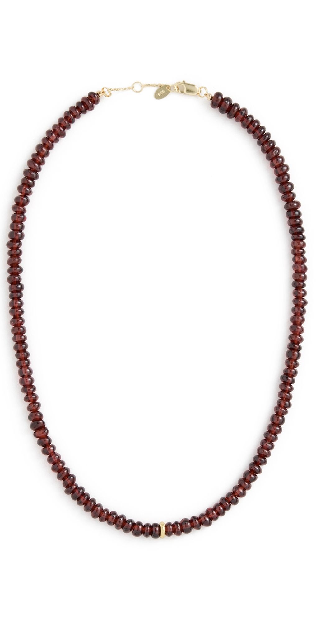 SHASHI Smooth Gemstone Necklace Gold One Size