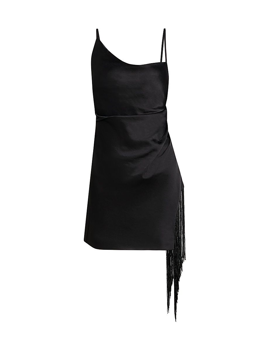 Women's Josephine Cowlneck Minidress - Black - Size 12