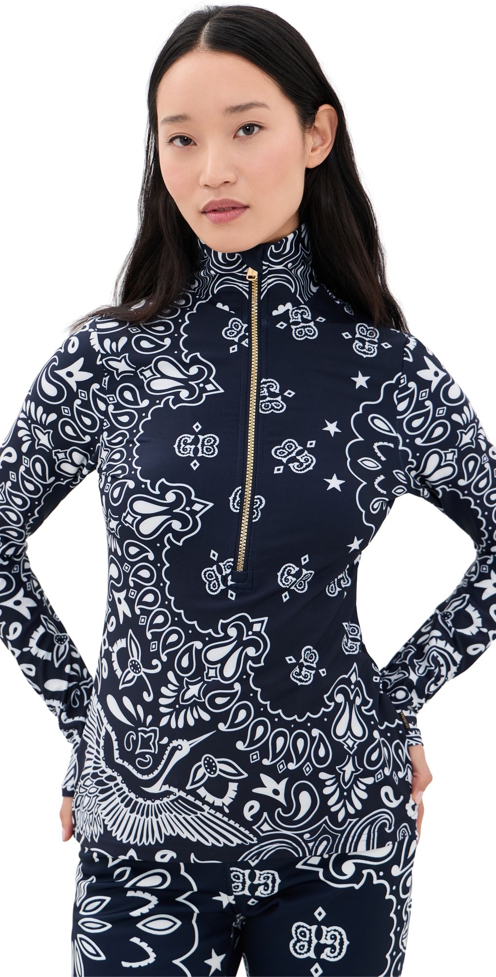 Goldbergh Toriko Ski Pully Bandana Paisley Blue XL