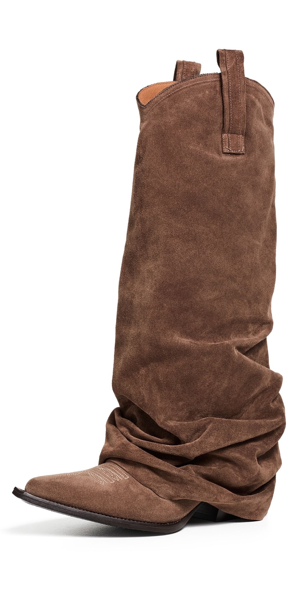 R13 Mid Cowboy Boots with Sleeve Brown 37