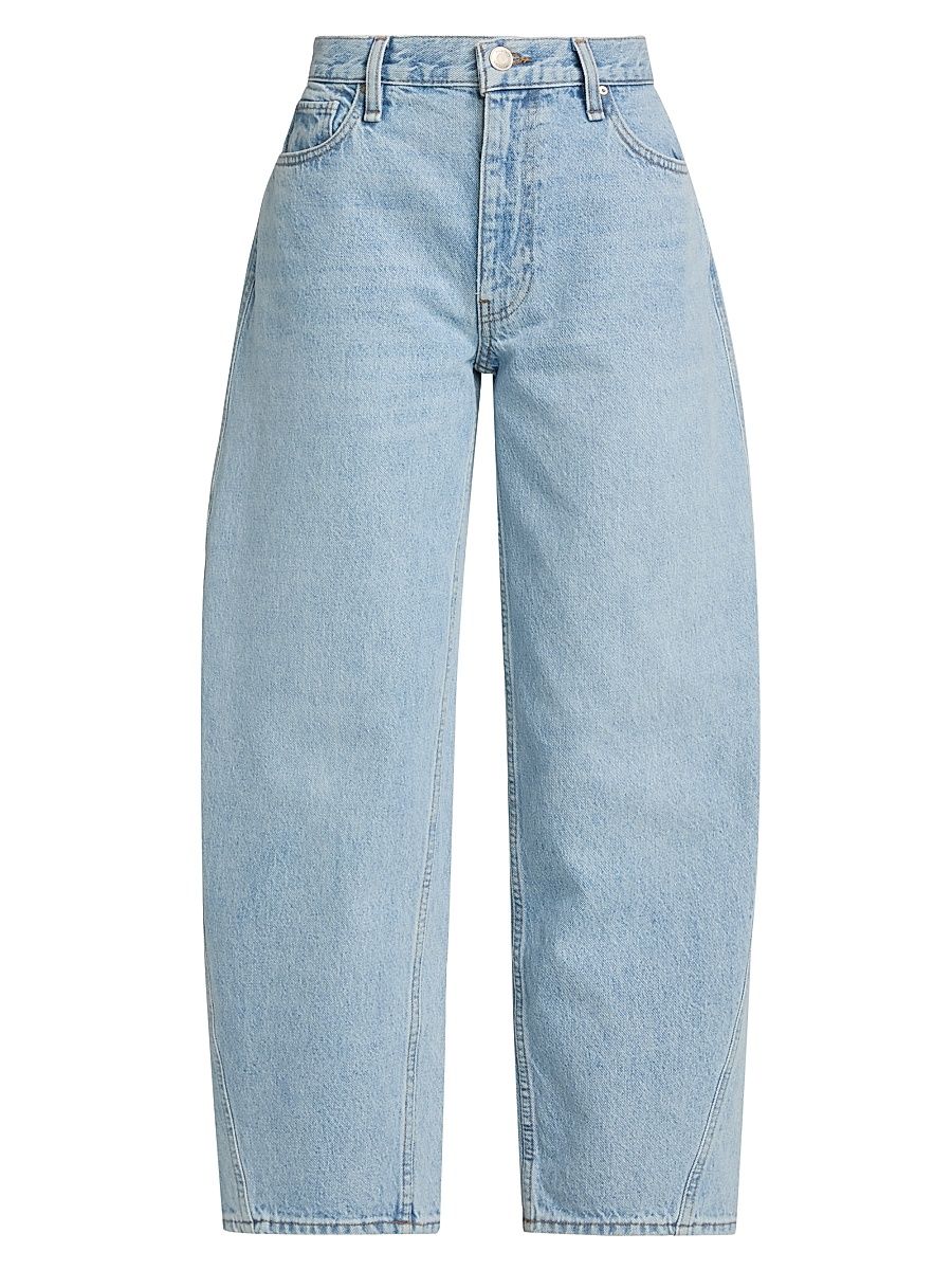 Women's Courtney Baby Barrel-Leg Crop Jeans - Wash Away - Size 32