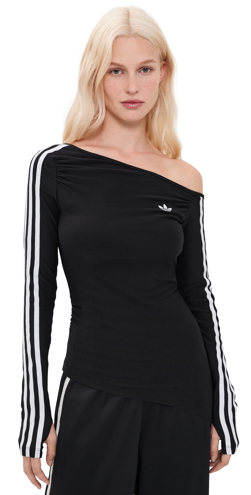adidas One Shoulder Asymetric Top Black XS