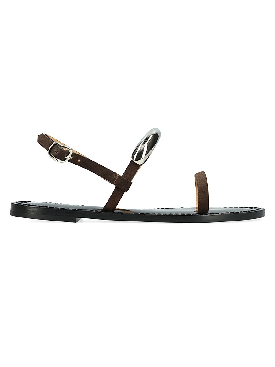 Women's Ghana Leather Sandals - Chocolate - Size 11