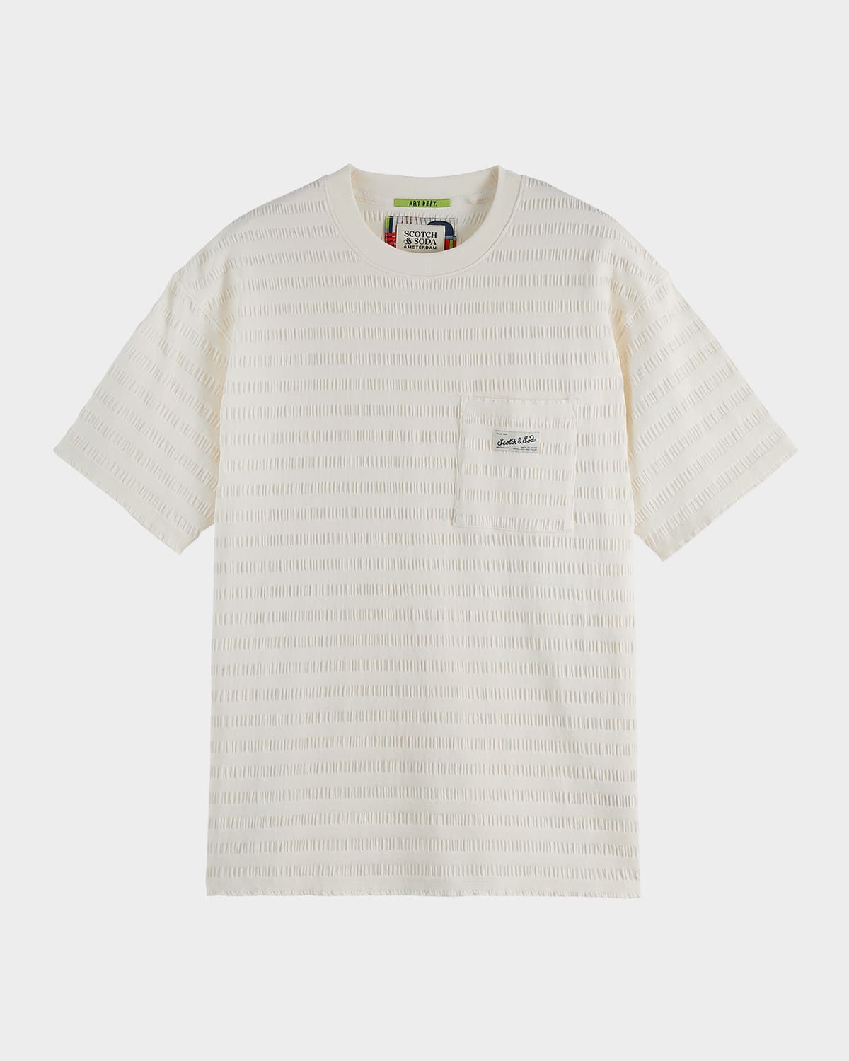 Men & apos;s Relaxed-Fit Textured Pocket T-Shirt