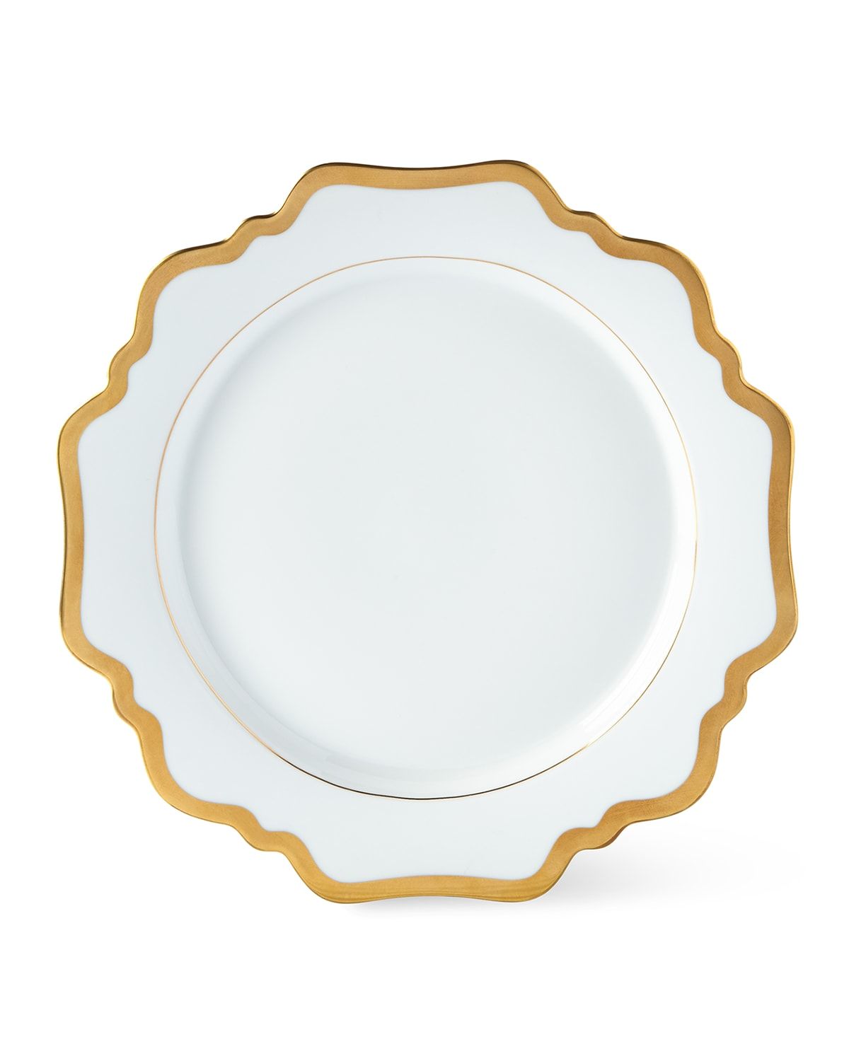 Antiqued White Dinner Plate