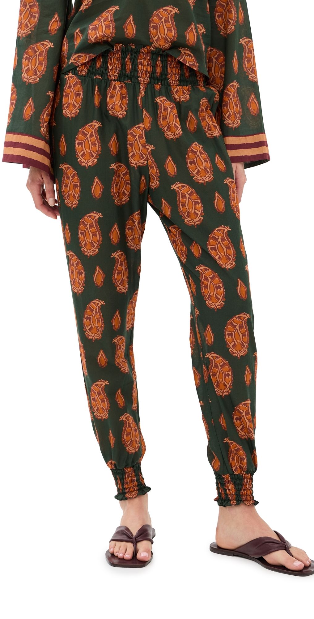 Johanna Ortiz Oasis of The Rider Pants Green/Rose 8