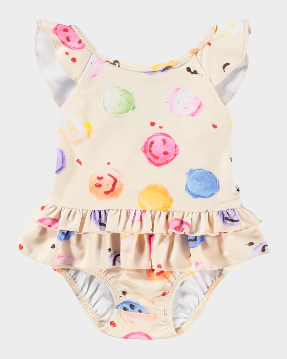 Girl & apos;s Nalani Ruffled One-Piece Swimsuit, Size 3M-3