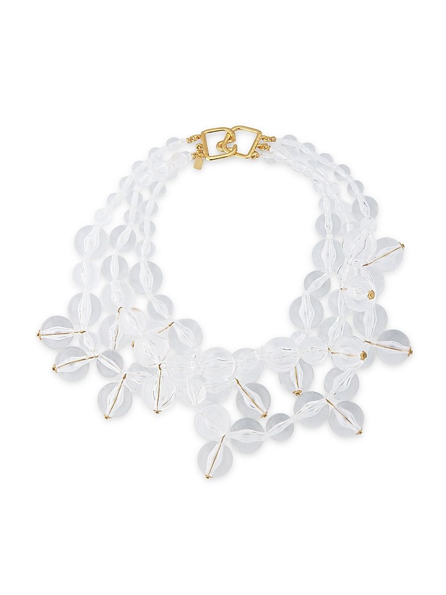 Women's Goldtone & Resin Beaded Cluster Necklace - Gold