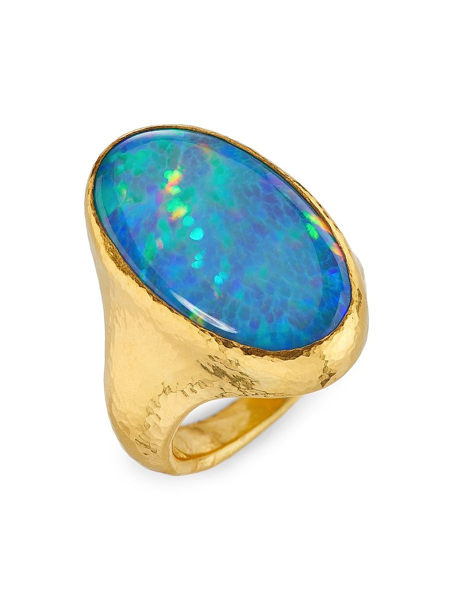 Women's Rune 24K Gold Ring - Yellow Gold - Size 7