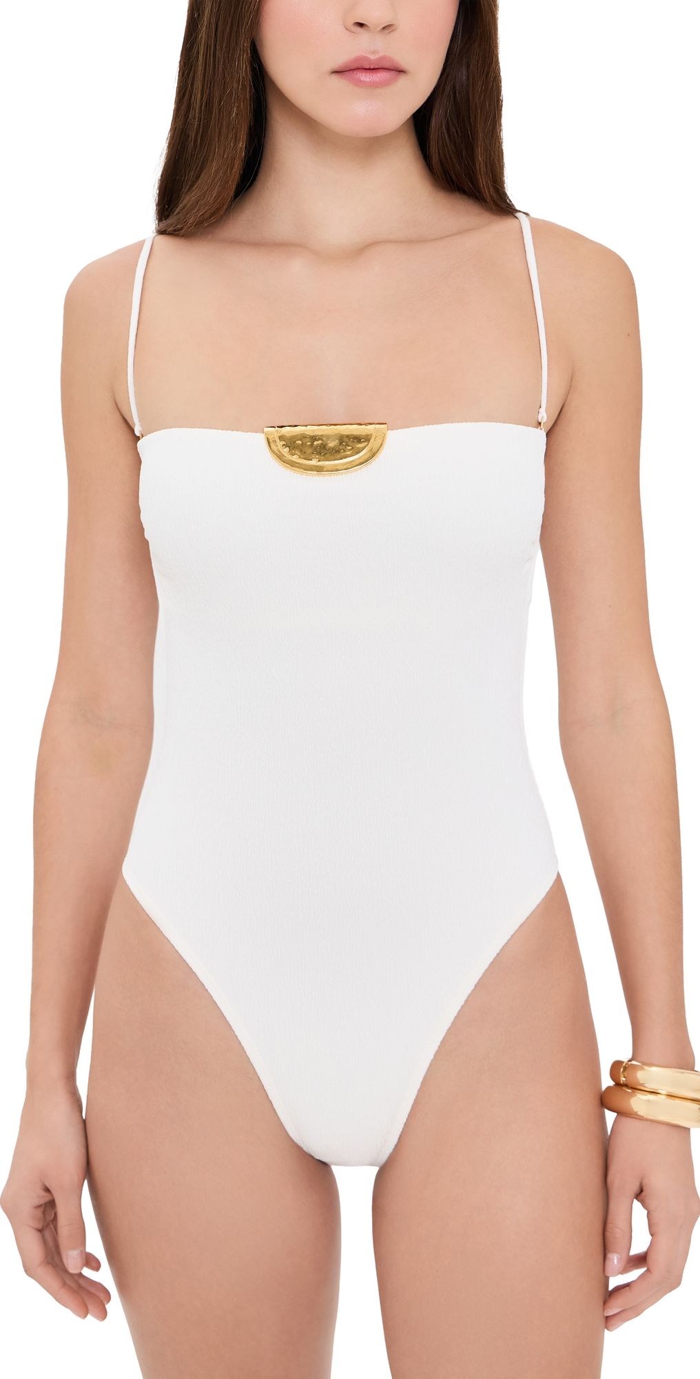 ViX Paula Hermanny Dulce Bandeau One Piece White M