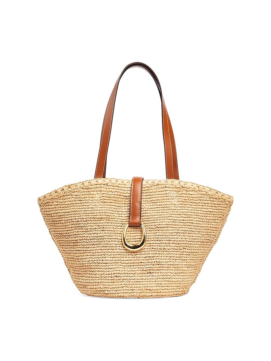 Women's Vista Raffia Tote Bag - Natural And Tan