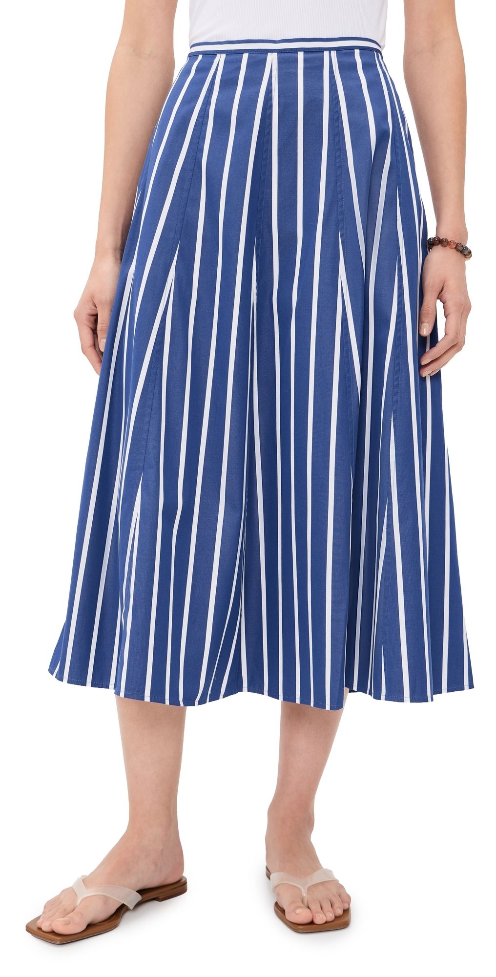 Madewell Charli Skirt Petrol Navy Stripe S
