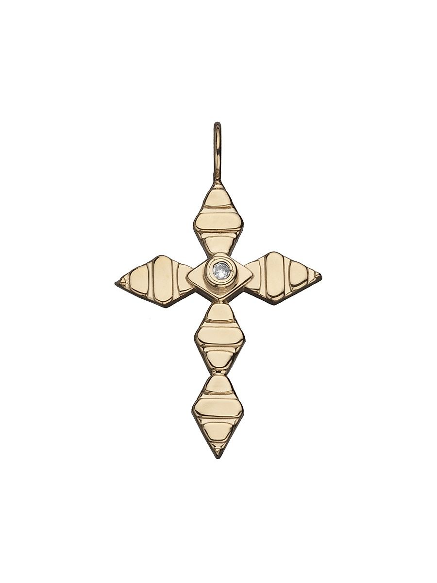 Women's Vince 18K-Gold-Plated & 0.015 TCW Diamond Charm - Gold Vermeil