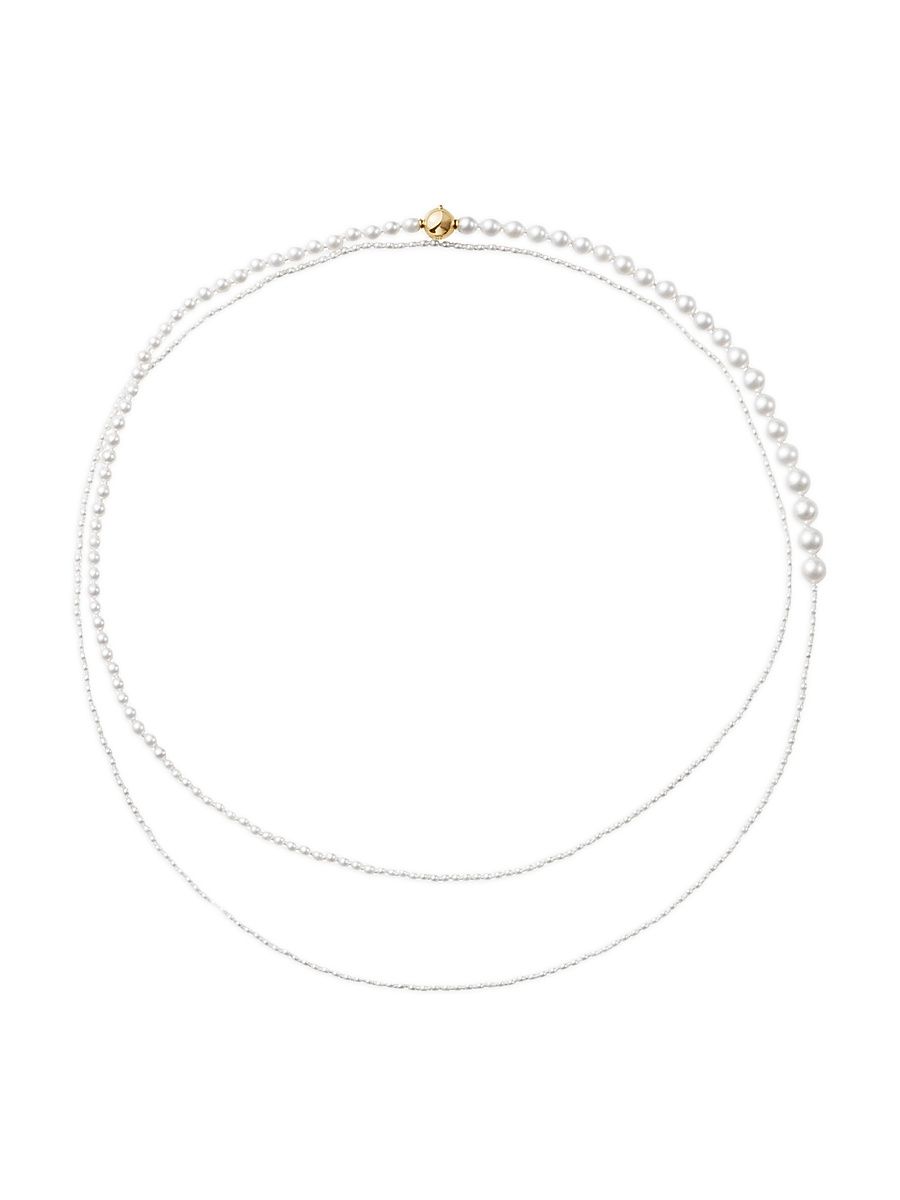 Women's Endless Colonnade Jardin De Peggy 14K Yellow Gold & Freshwater Pearl Necklace - Yellow Gold