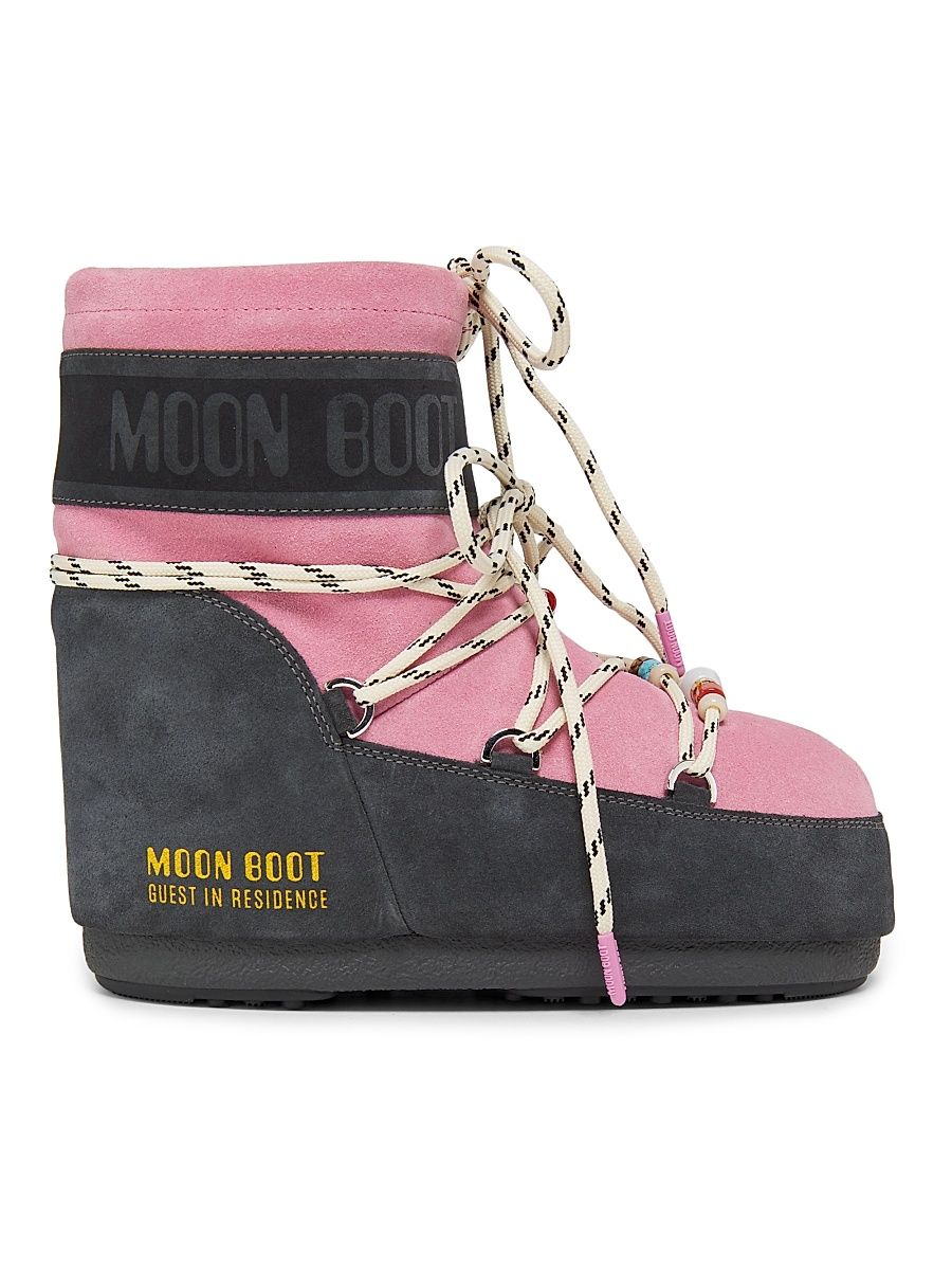 Women's MB x Guest In Residence Icon Low Bead-Embellished Suede Boots - Grey Rose - Size 2