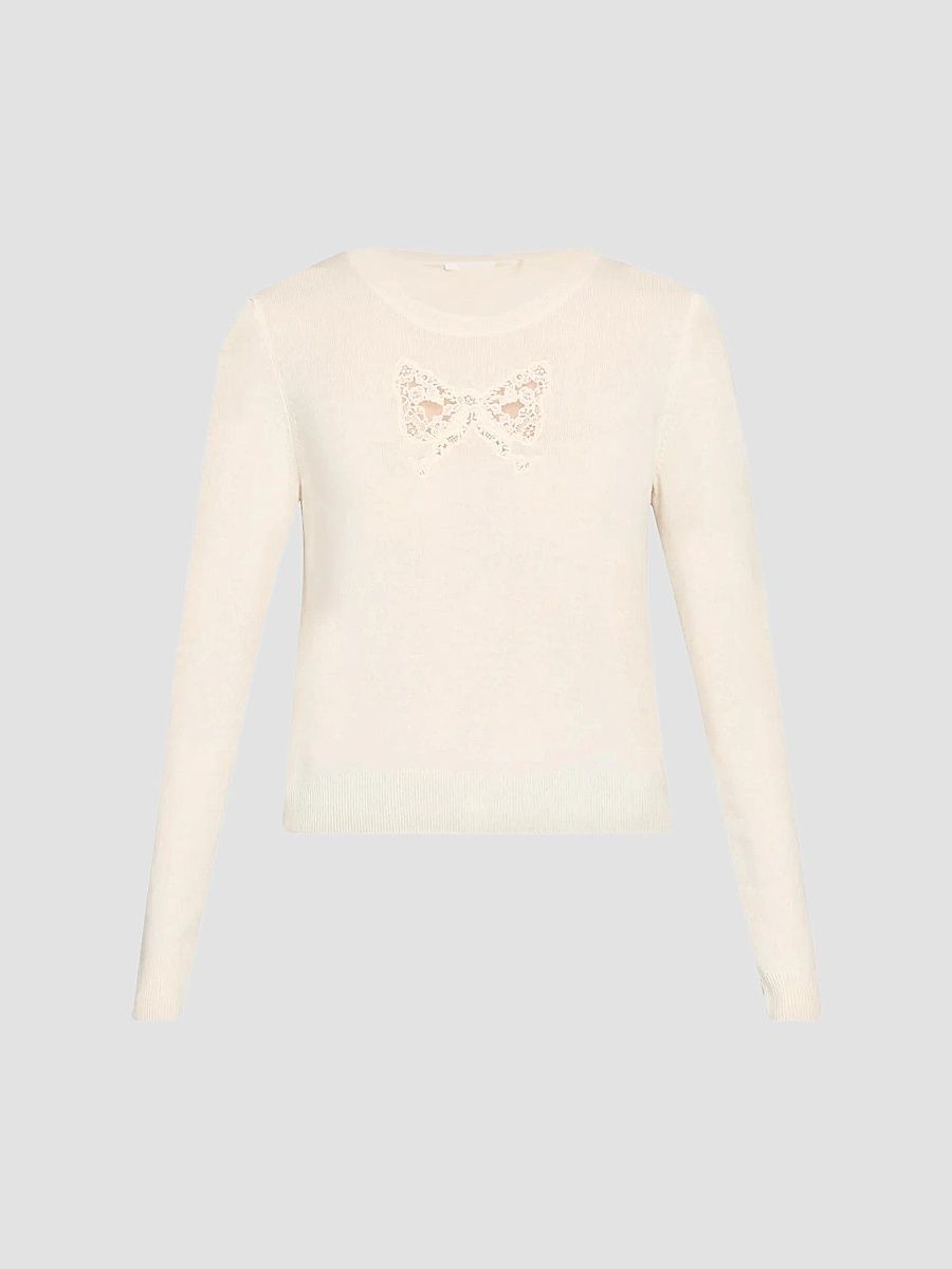 Women's Mingley Wool-Cashmere Sweater - Cozy Ivory - Size XS