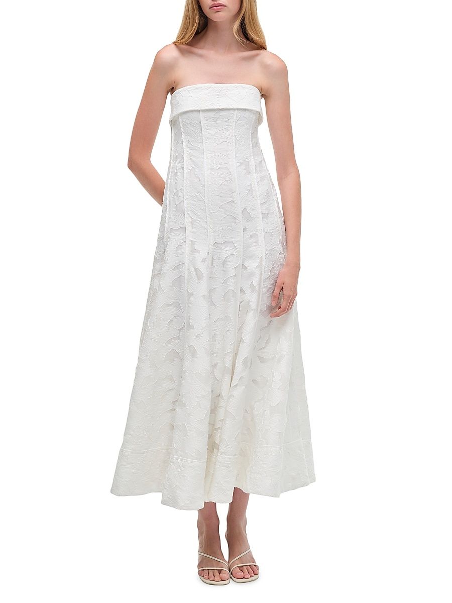 Women's Imogen Bustier Midi-Dress - White - Size 10