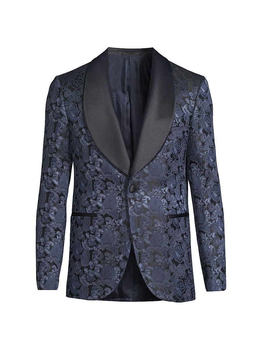 Men's Novel Smoking Jacket - Navy - Size 48