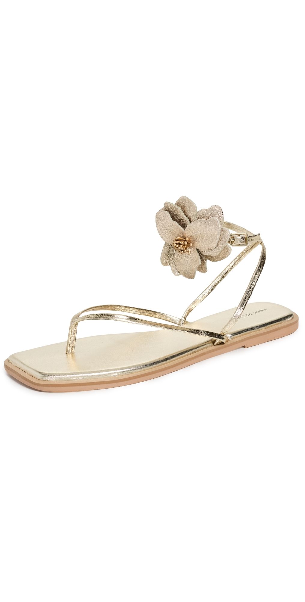 Free People Mismatch Magnolia Sandals Gold 9.5