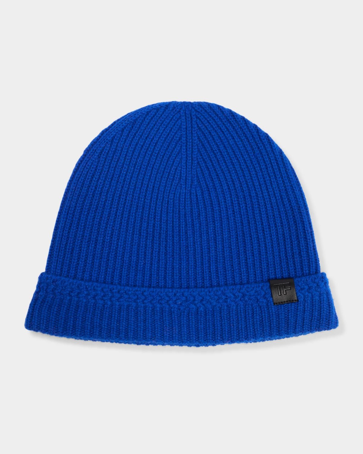 Men & apos;s Ribbed Cashmere TF-Tab Beanie Hat