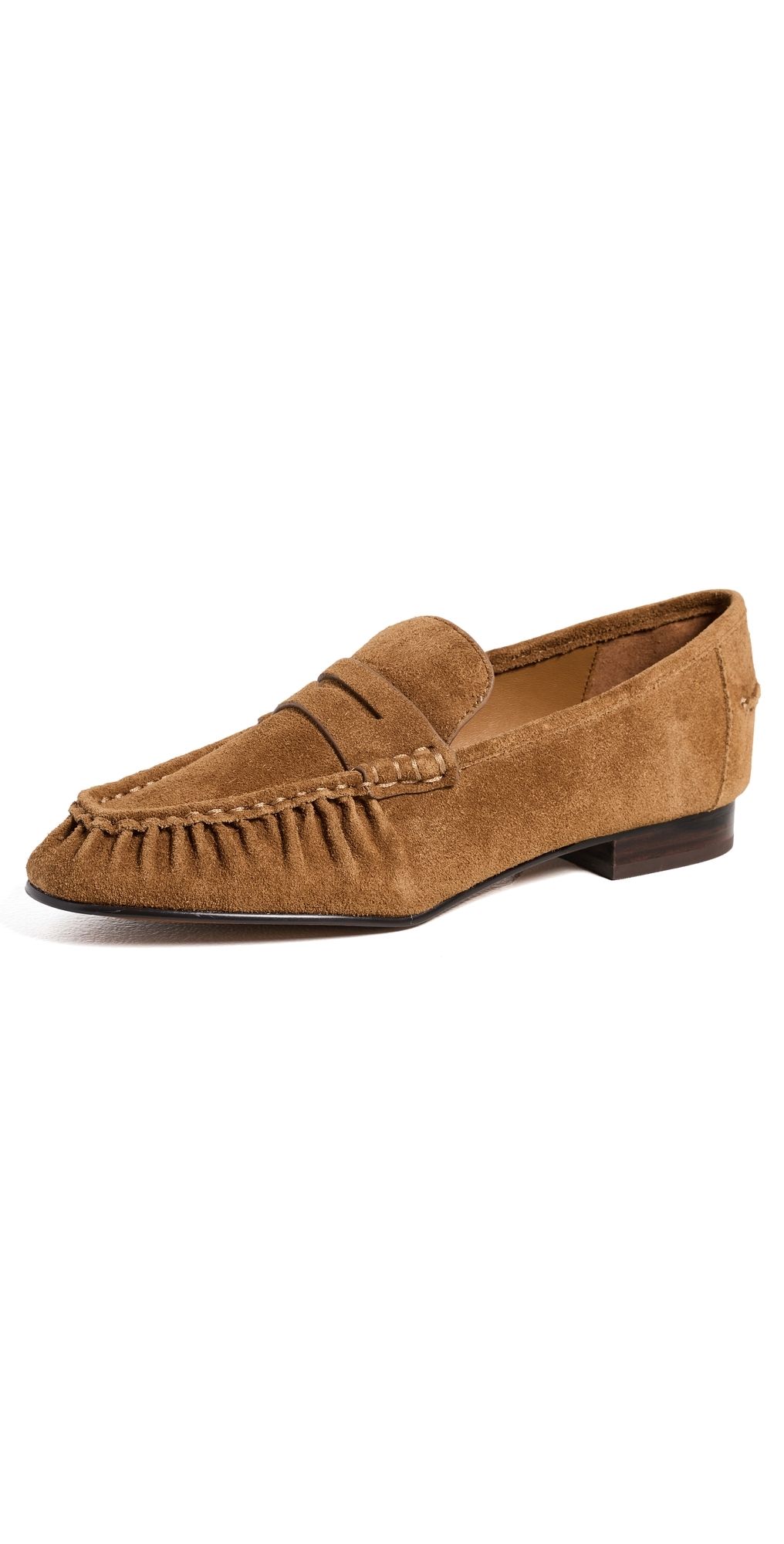 Madewell Ashley Ruched Loafers Aged Cognac 6.5