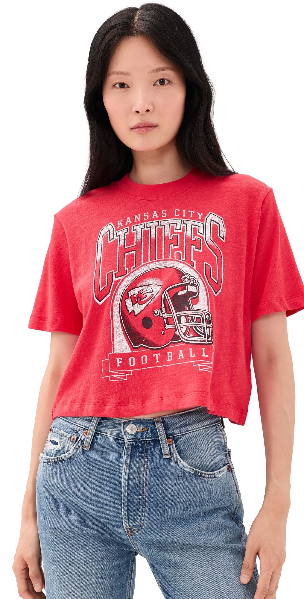 Junk Food Cheifs Helmut Mock Crop Tee Licorice S