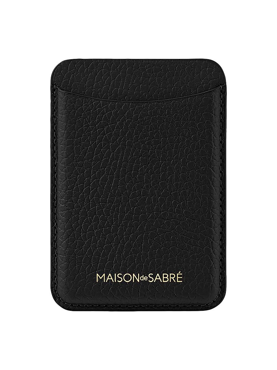 Leather MagSafe Wallet - Black Caviar