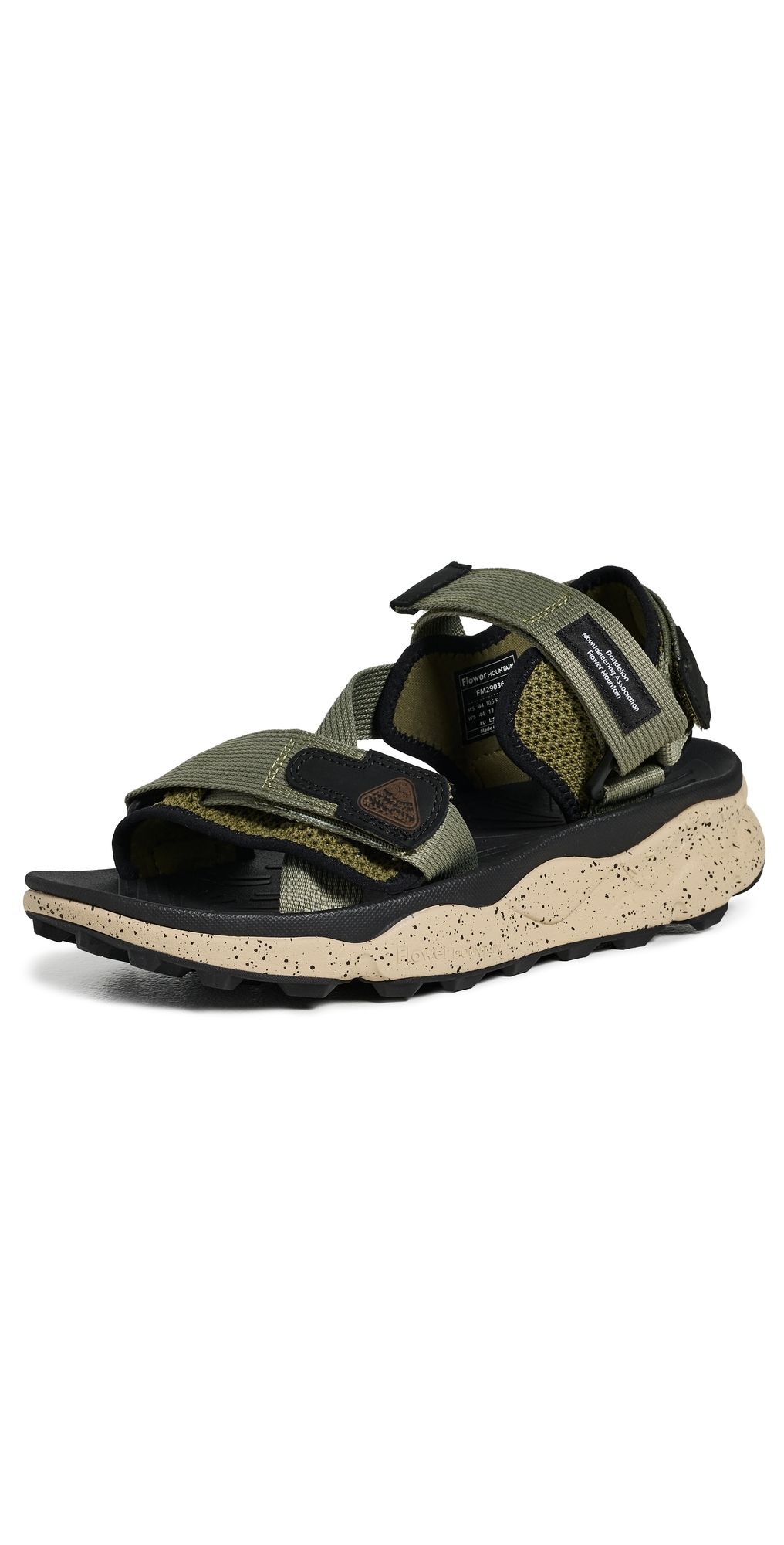 Flower Mountain Nazca Sandals Mesh Military 44