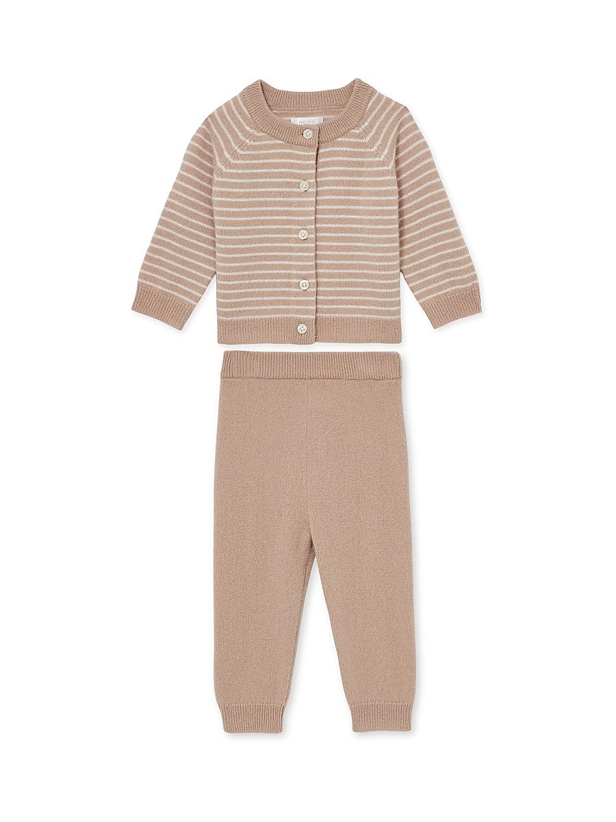 Baby's Elshe Striped Cardigan & Knit Joggers Set - Size 18 Months