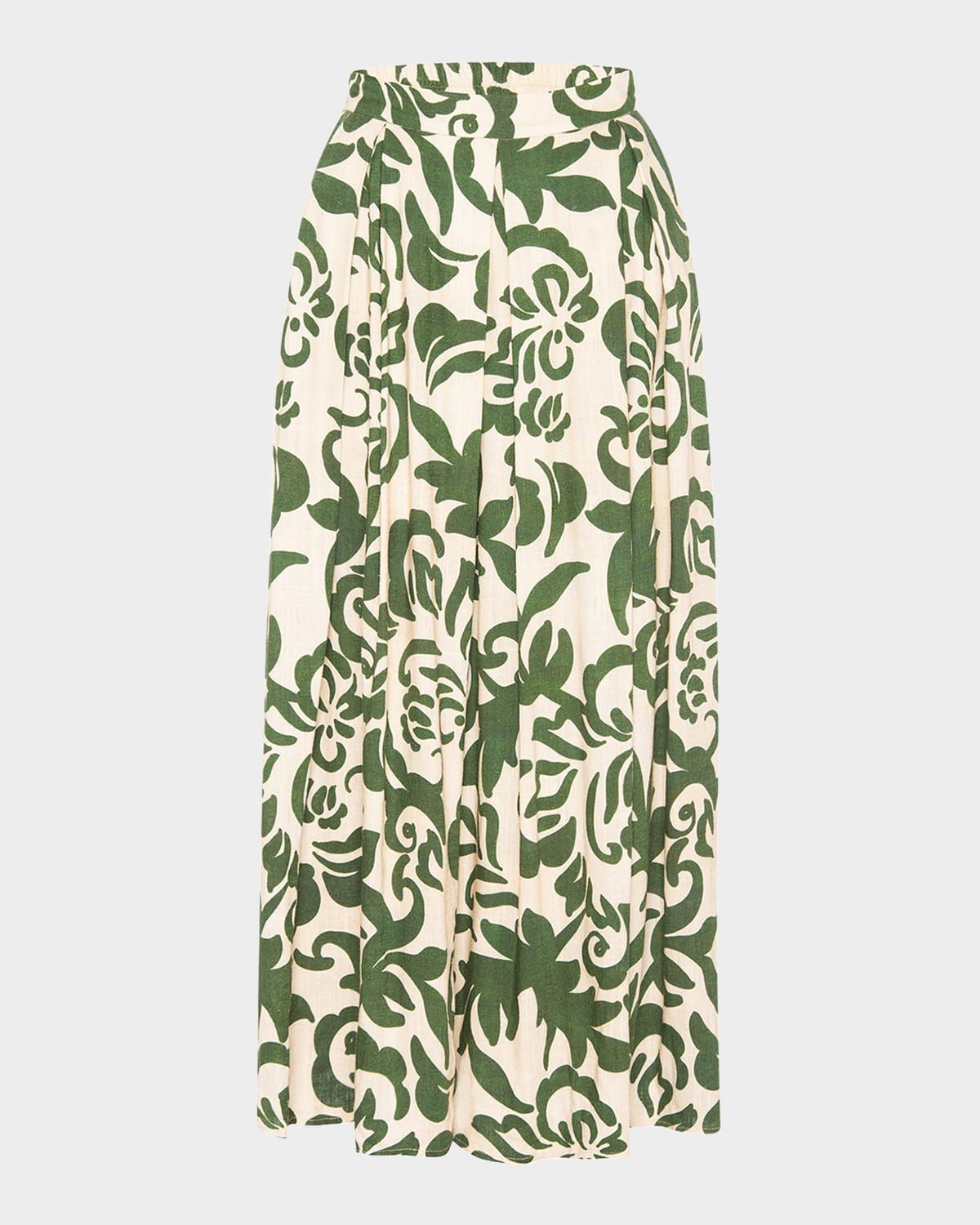 Aggie Pleated Midi Skirt