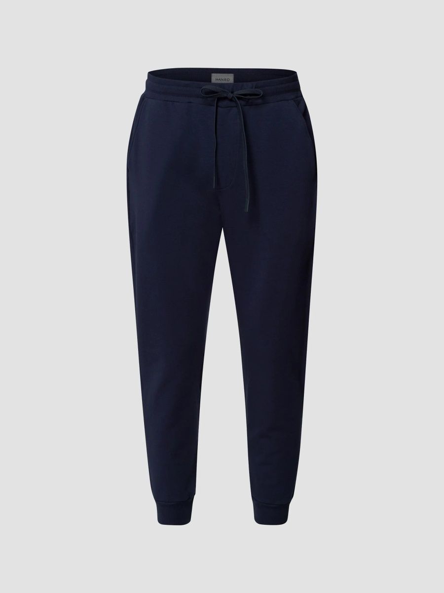 Hanro Men's Natural Living Cotton Drawstring Sweatpants - Deep Navy - Size XL